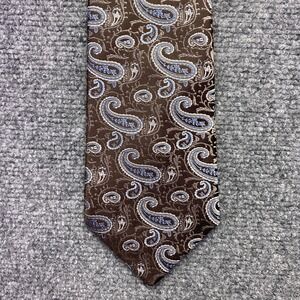 Daniel Craig Mens Brown Blue Paisley‎ 100% Silk Necktie Classic Formal Tie